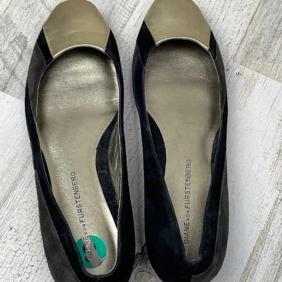 DVF leather and suede flat - 8M - Picture 2 of 7